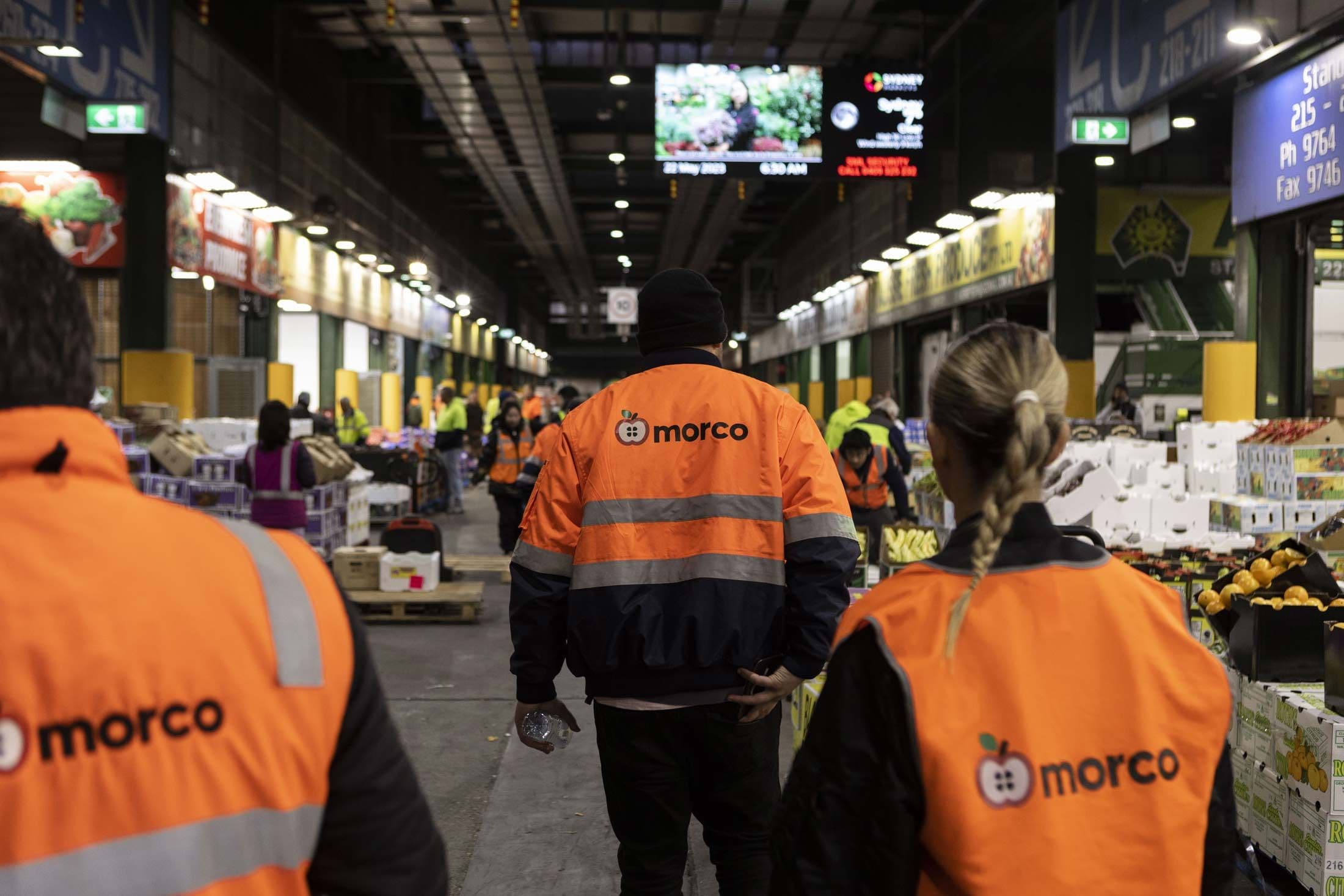 Morco staff at the fruit markets